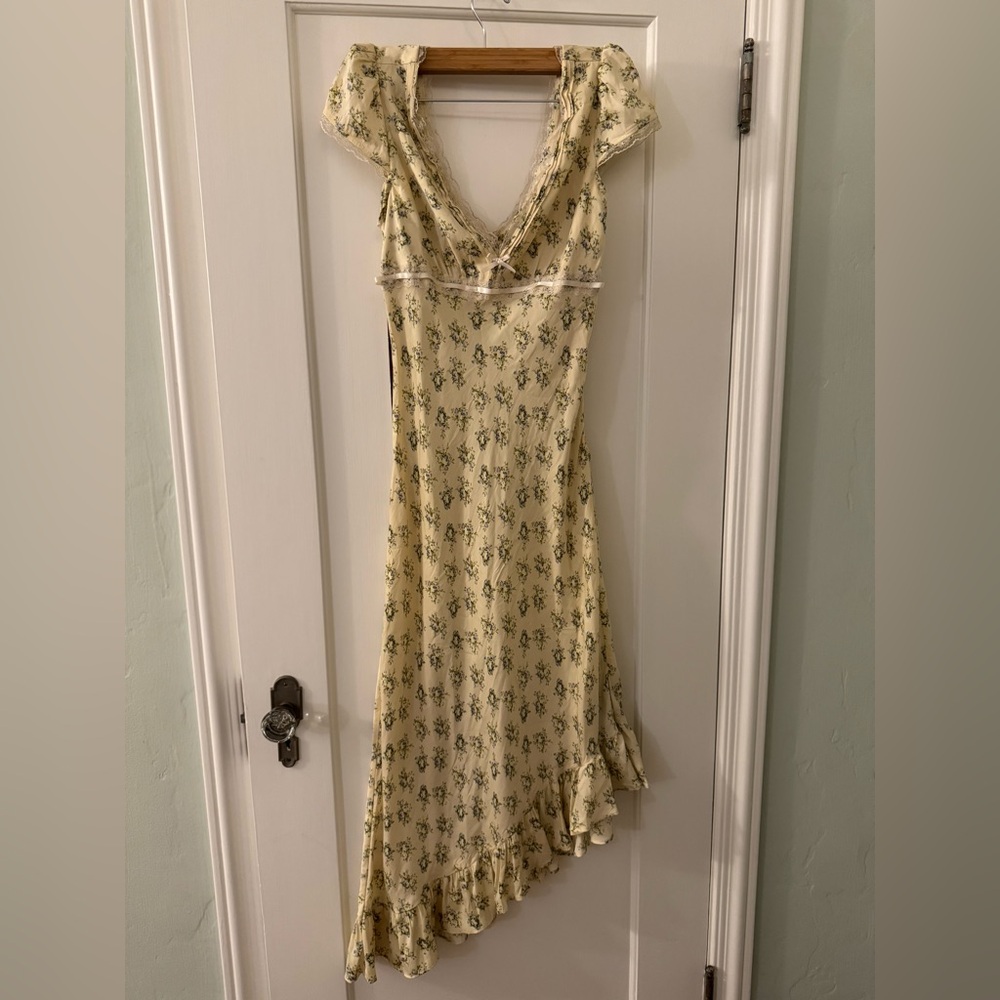 Floral Print Cream Dress
